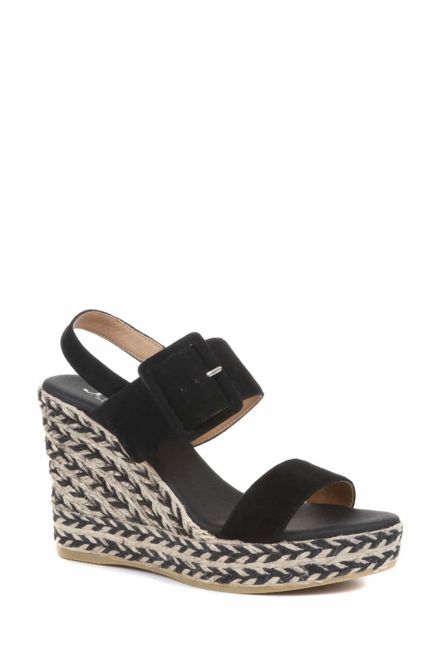 Sandals * | Jones Bootmaker Amerie Black Wedge Sandals