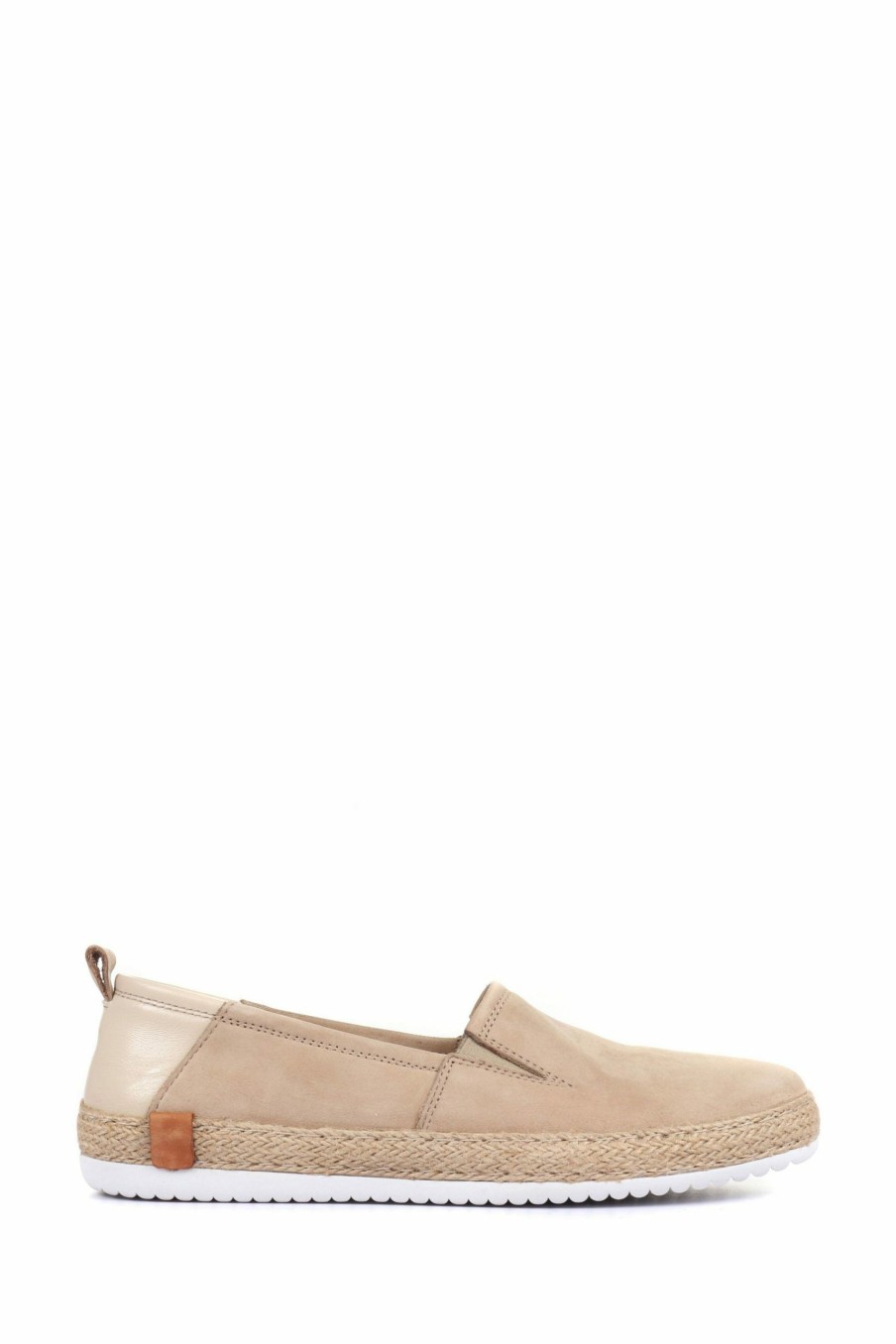 Shoes * | Jones Bootmaker Natural Milan Leather Ladies Espadrilles