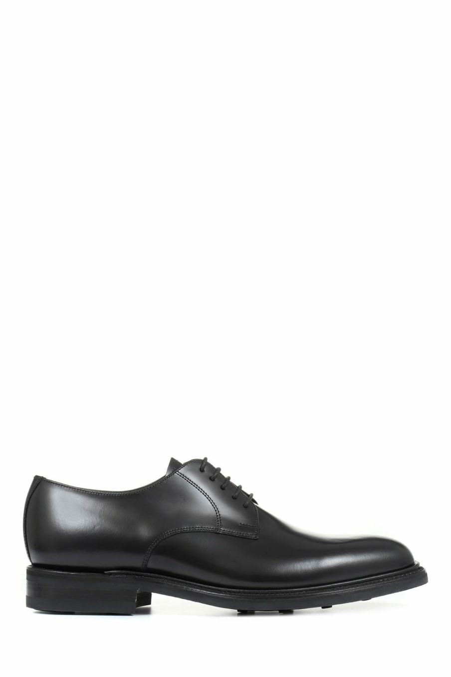 Shoes * | Design Loake By Jones Bootmaker Black Apache Goodyear Welted Wide Fit Leather Derby Shoes