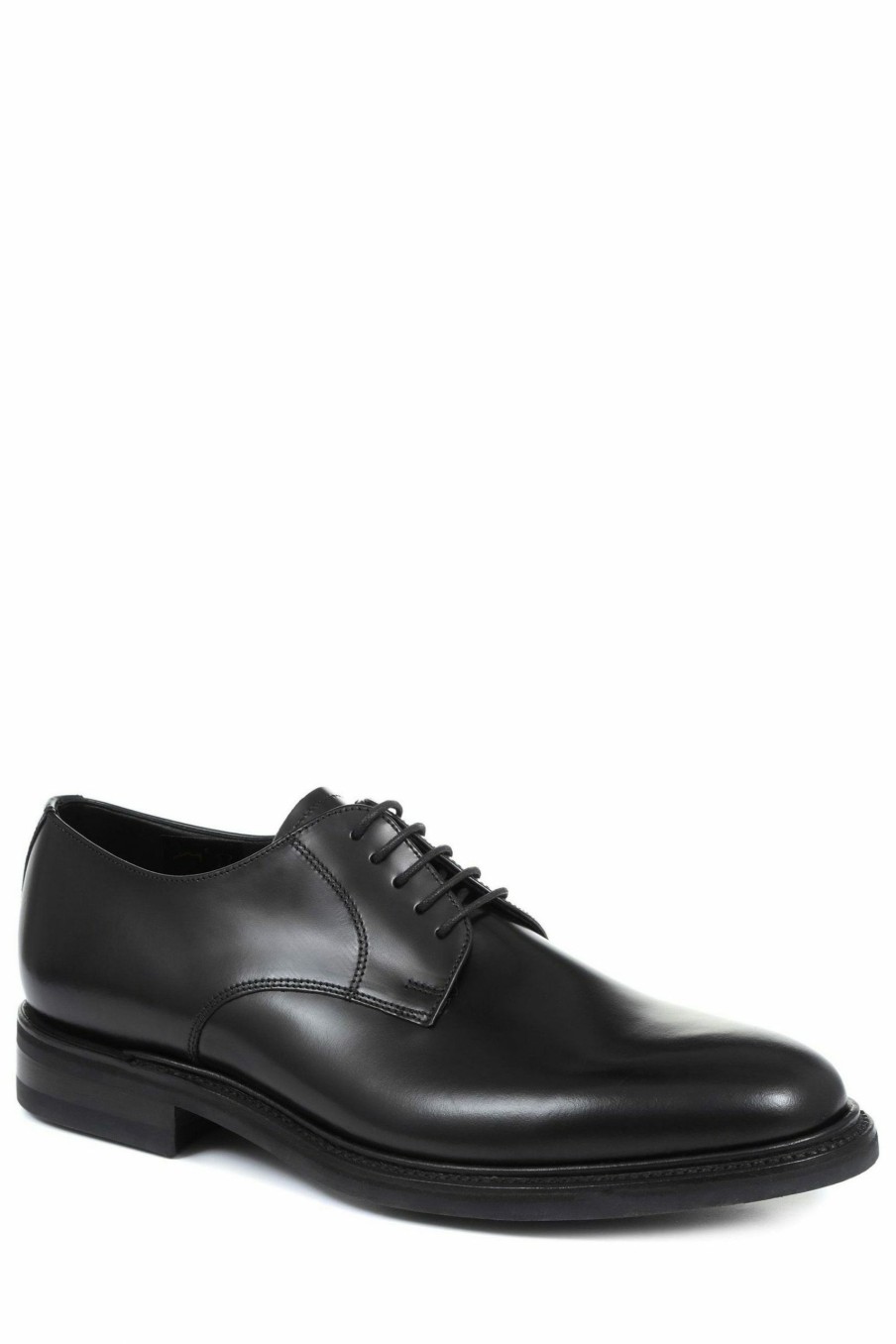 Shoes * | Design Loake By Jones Bootmaker Black Apache Goodyear Welted Wide Fit Leather Derby Shoes