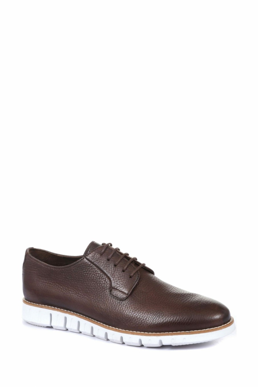 Shoes * | Jones Bootmaker Brown Limestone Casual Men'S Leather Lace-Up Shoes