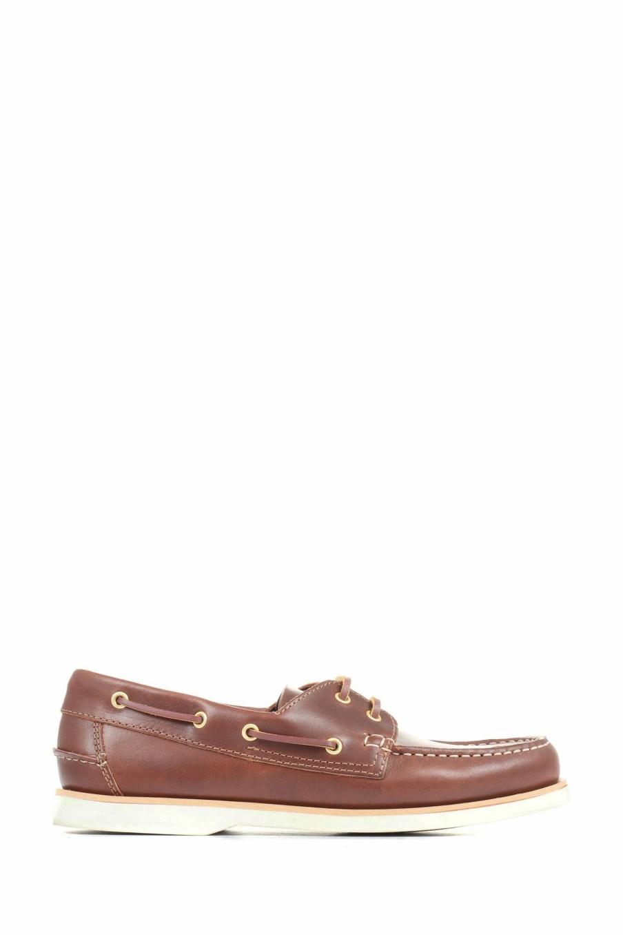 Shoes * | Jones Bootmaker Pocklington Brown Leather Boat Shoes