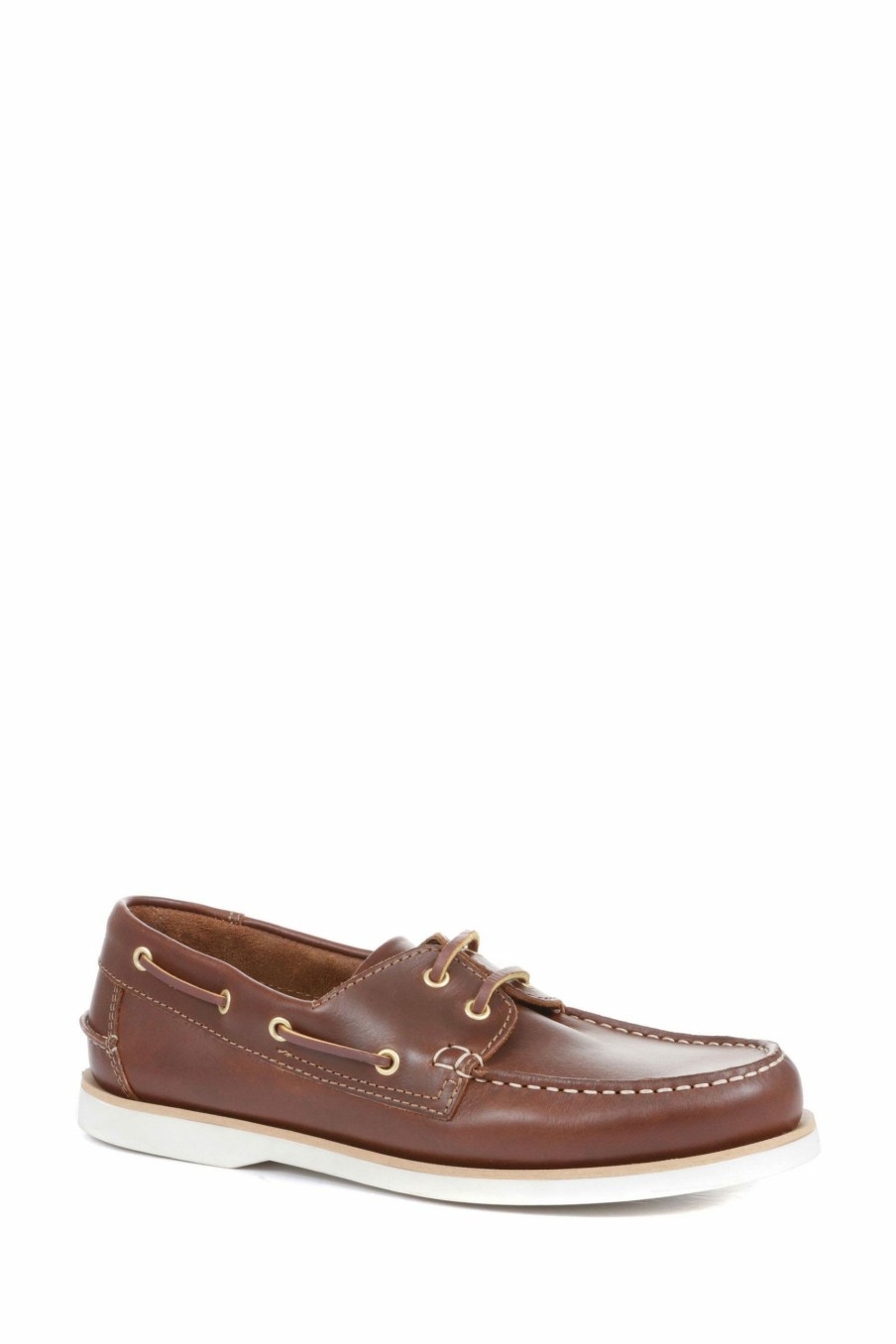 Shoes * | Jones Bootmaker Pocklington Brown Leather Boat Shoes