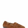 Shoes * | Jones Bootmaker Ladies Tan Brown Wren Suede Leather Fringe Loafers