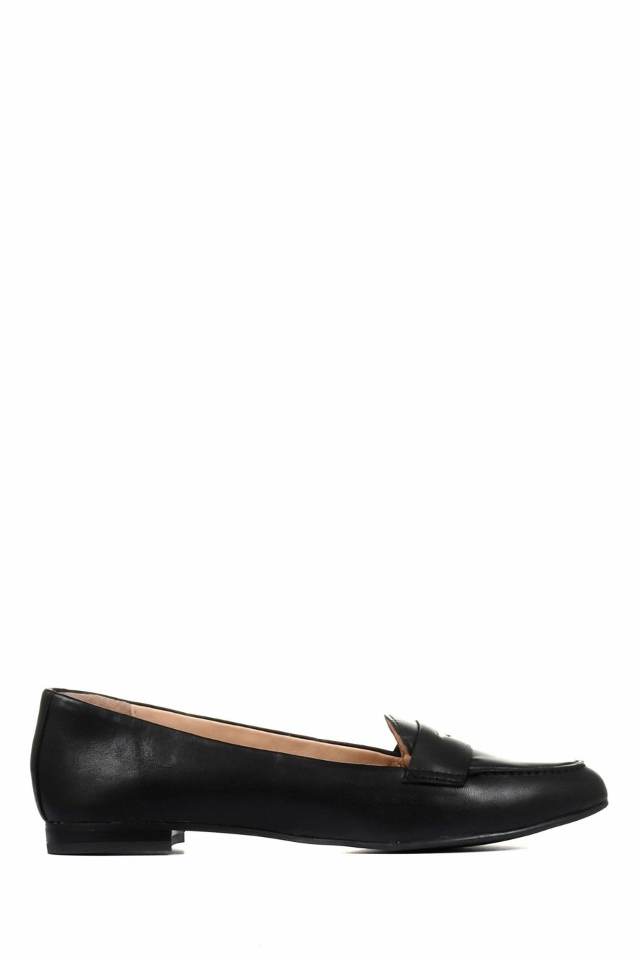 Shoes * | Jones Bootmaker Black Budapest Leather Ladies Loafers