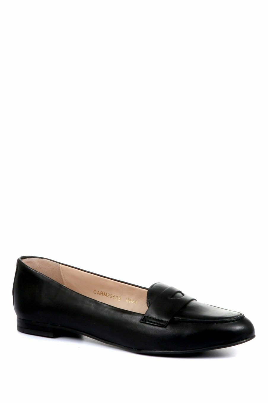 Shoes * | Jones Bootmaker Black Budapest Leather Ladies Loafers