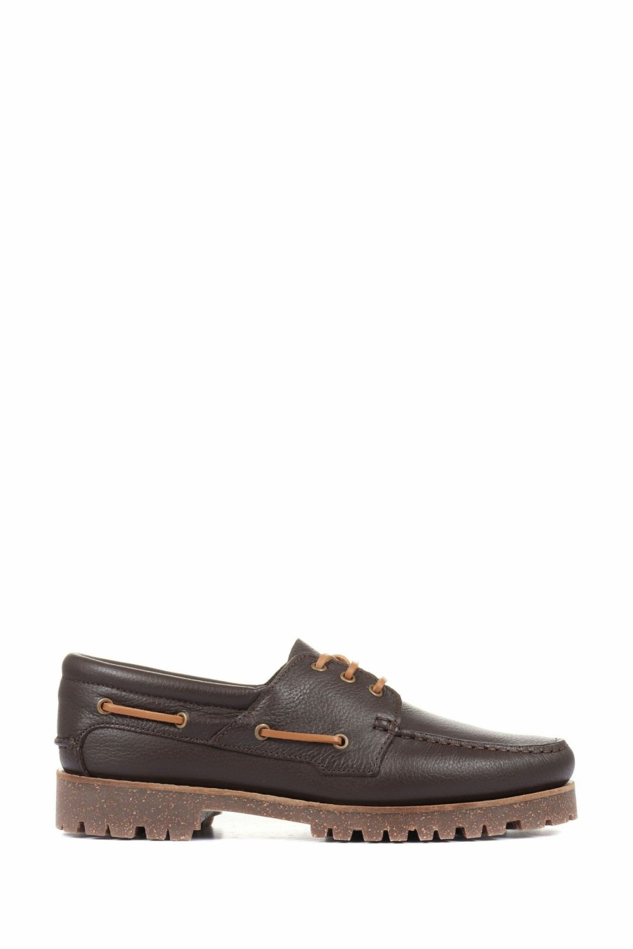 Shoes * | Jones Bootmaker Brown Pittsburgh Men'S Leather Boat Shoes