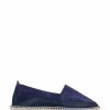 Shoes * | Jones Bootmaker Blue Adalyn Ladies Leather Espadrilles