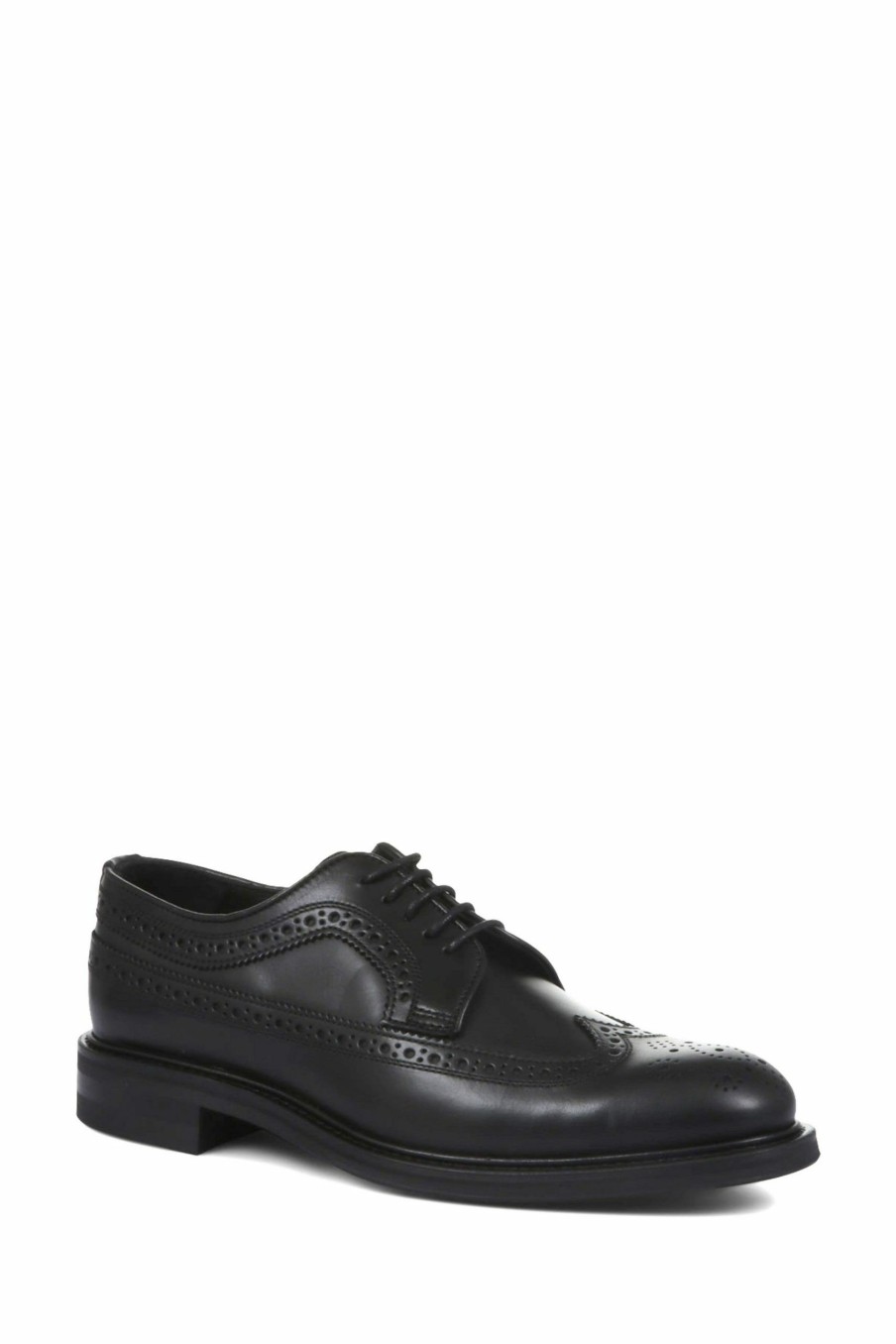 Shoes * | Jones Bootmaker Black Colindale Handmade Leather Brogues