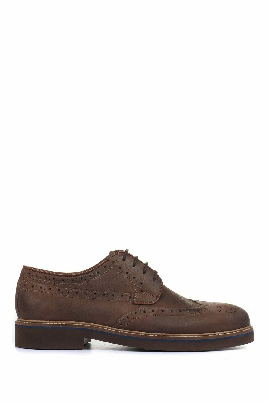 Shoes * | Jones Bootmaker Mens Brown Lawson Lace-Up Leather Suede Brogues