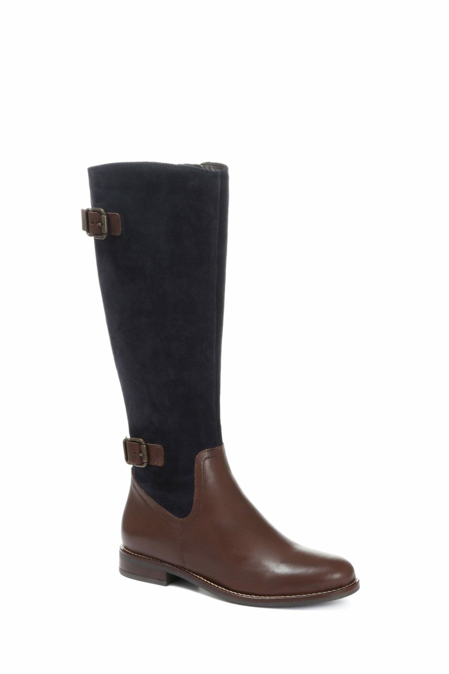 Boots * | Jones Bootmaker Blue Leather Knee High Boots