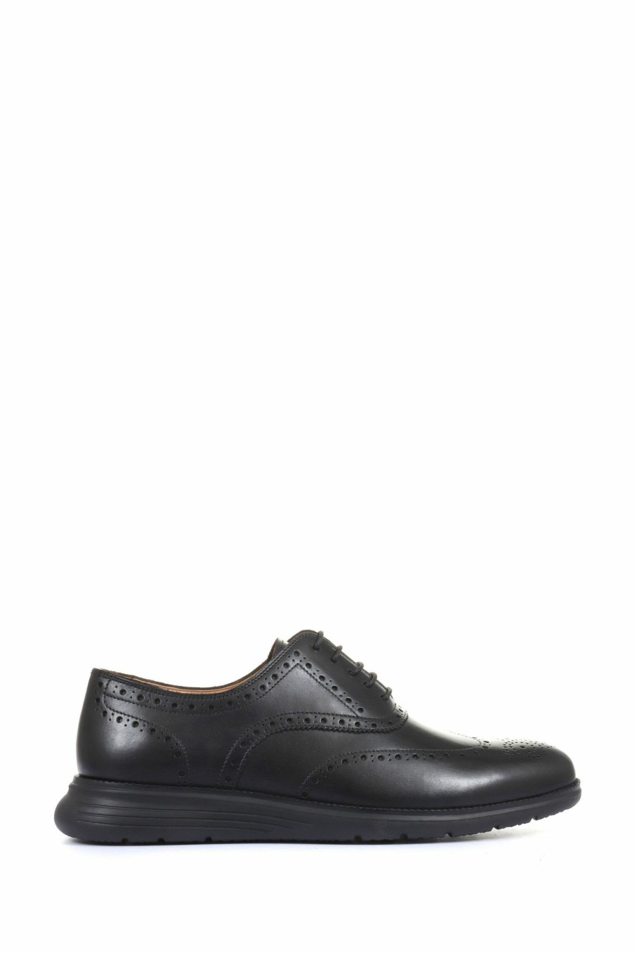 Shoes * | Jones Bootmaker Mens Black Lawrence Lace-Up Leather Brogues