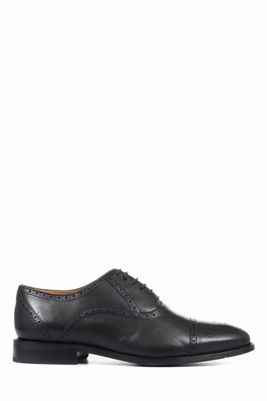 Shoes * | Jones Bootmaker Black Gents Leather Lace Smart Shoes