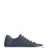 Trainers * | Jones Bootmaker Blue Amira Ladies Leather Platform Trainers