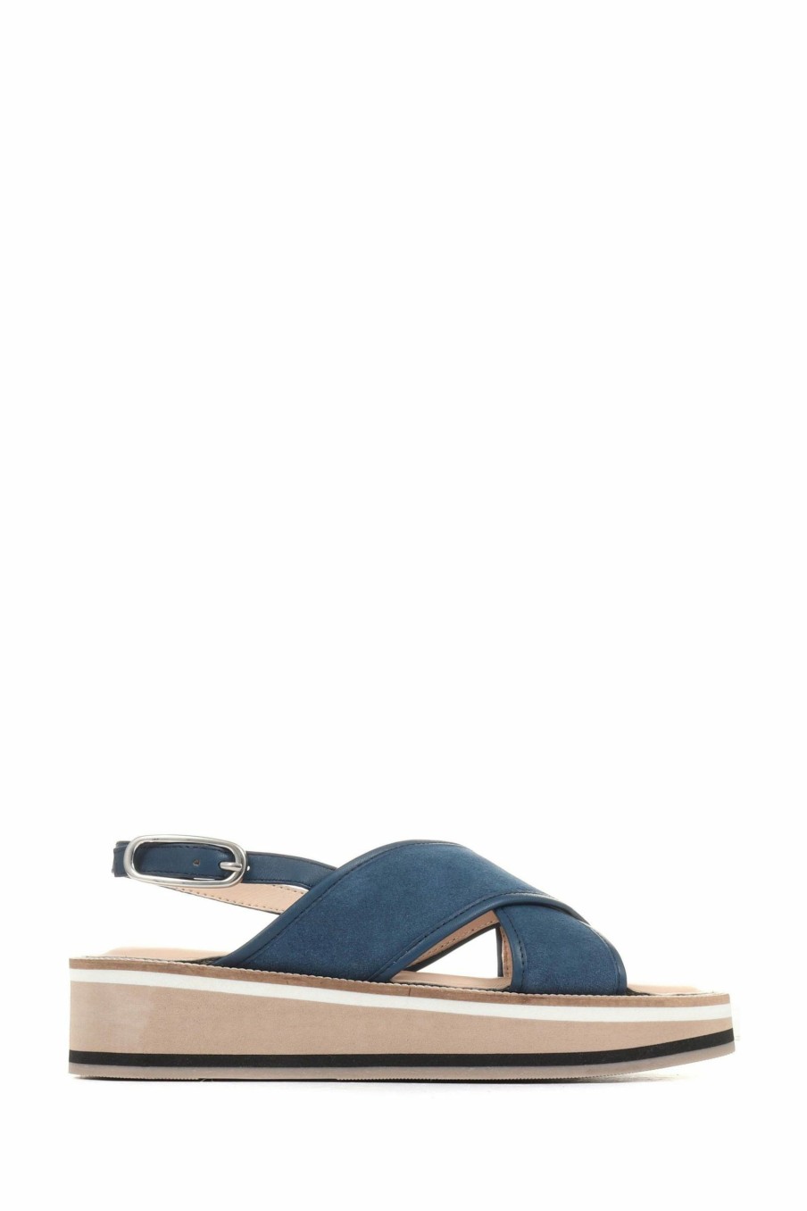 Sandals * | Jones Bootmaker Blue Luise Chunky Platform Sandals