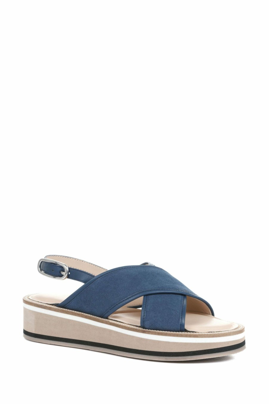 Sandals * | Jones Bootmaker Blue Luise Chunky Platform Sandals