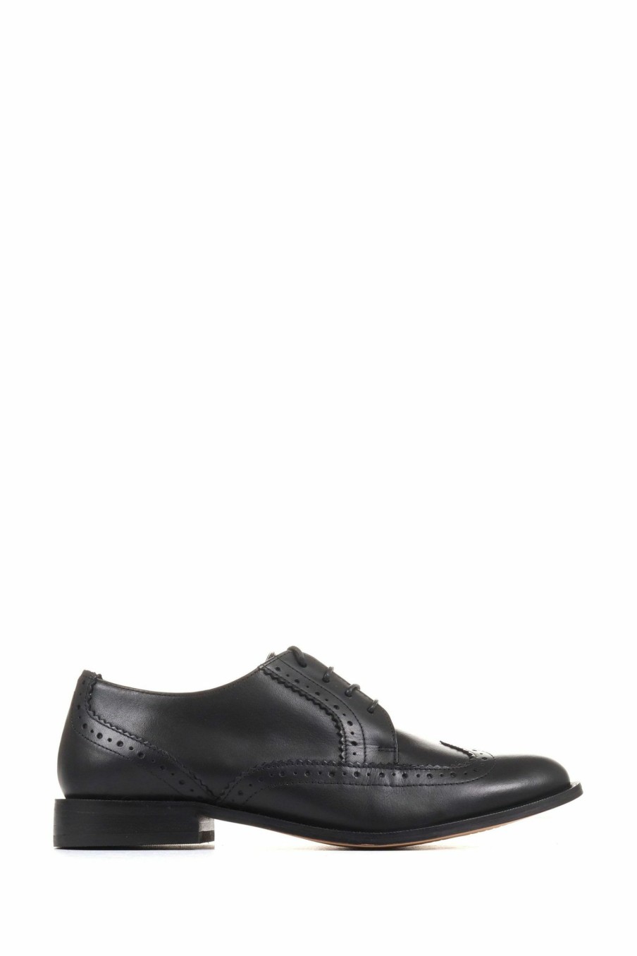 Shoes * | Jones Bootmaker Lidia Black Leather Brogues