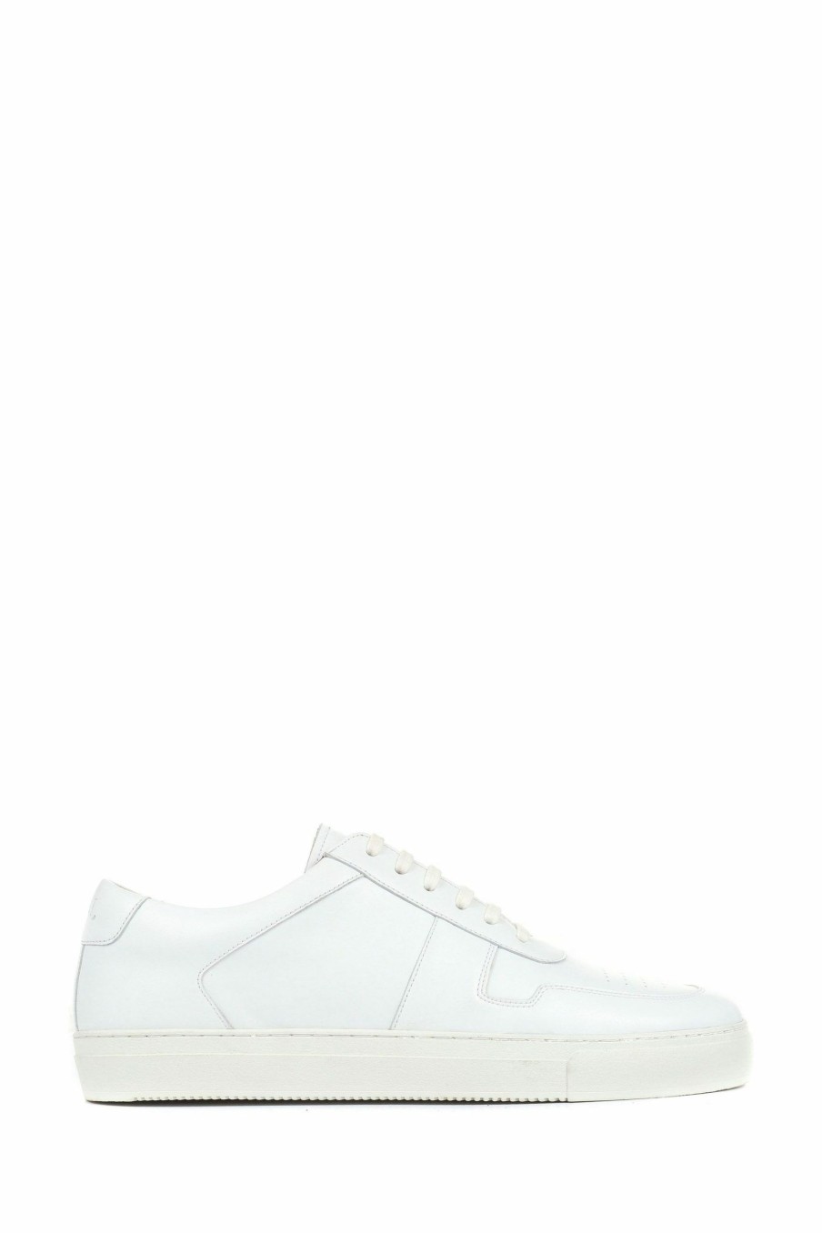 Trainers * | Jones Bootmaker Mens White Teo Leather Trainers