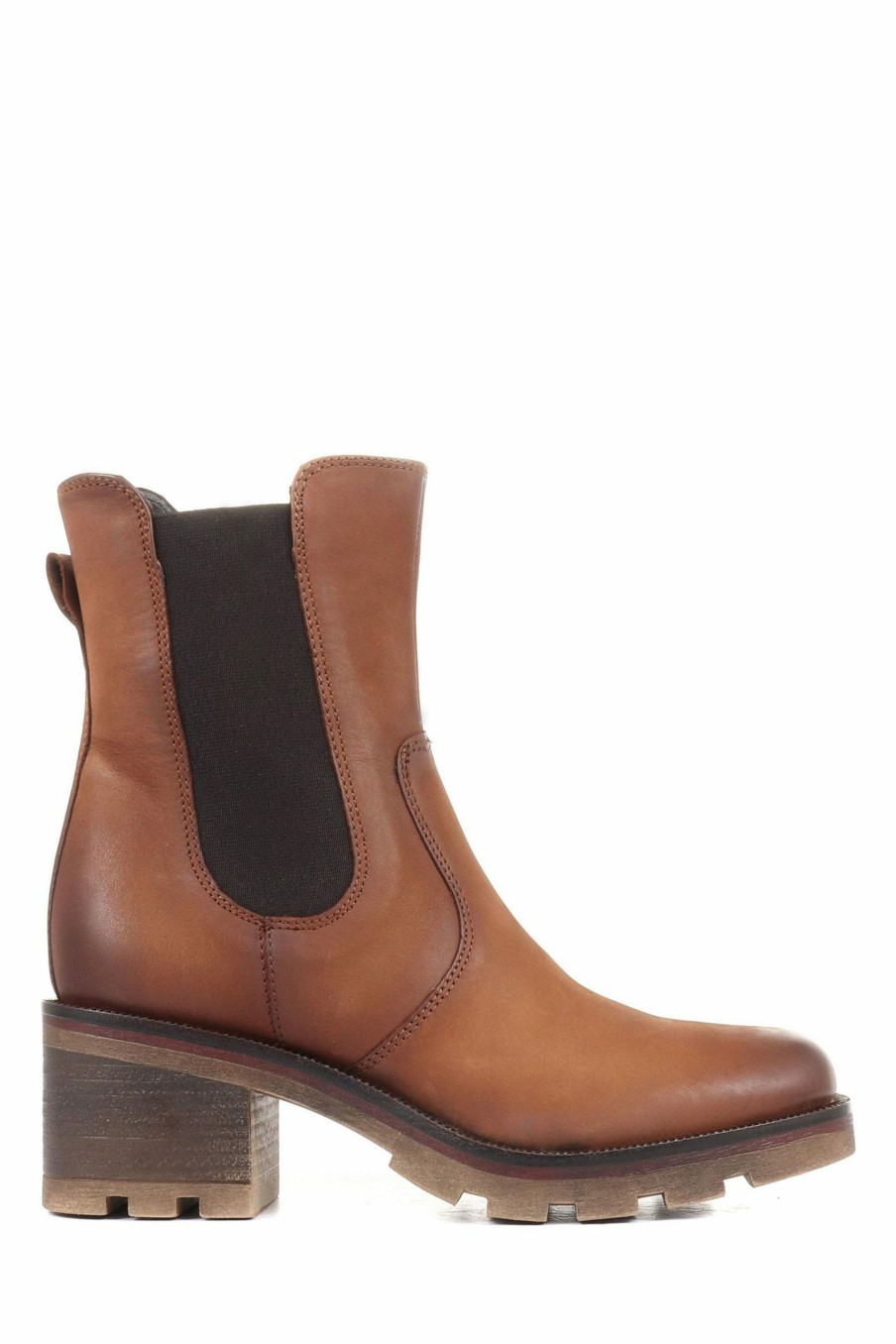 Boots * | Jones Bootmaker Womens Brown Cirilla Leather Chelsea Boots