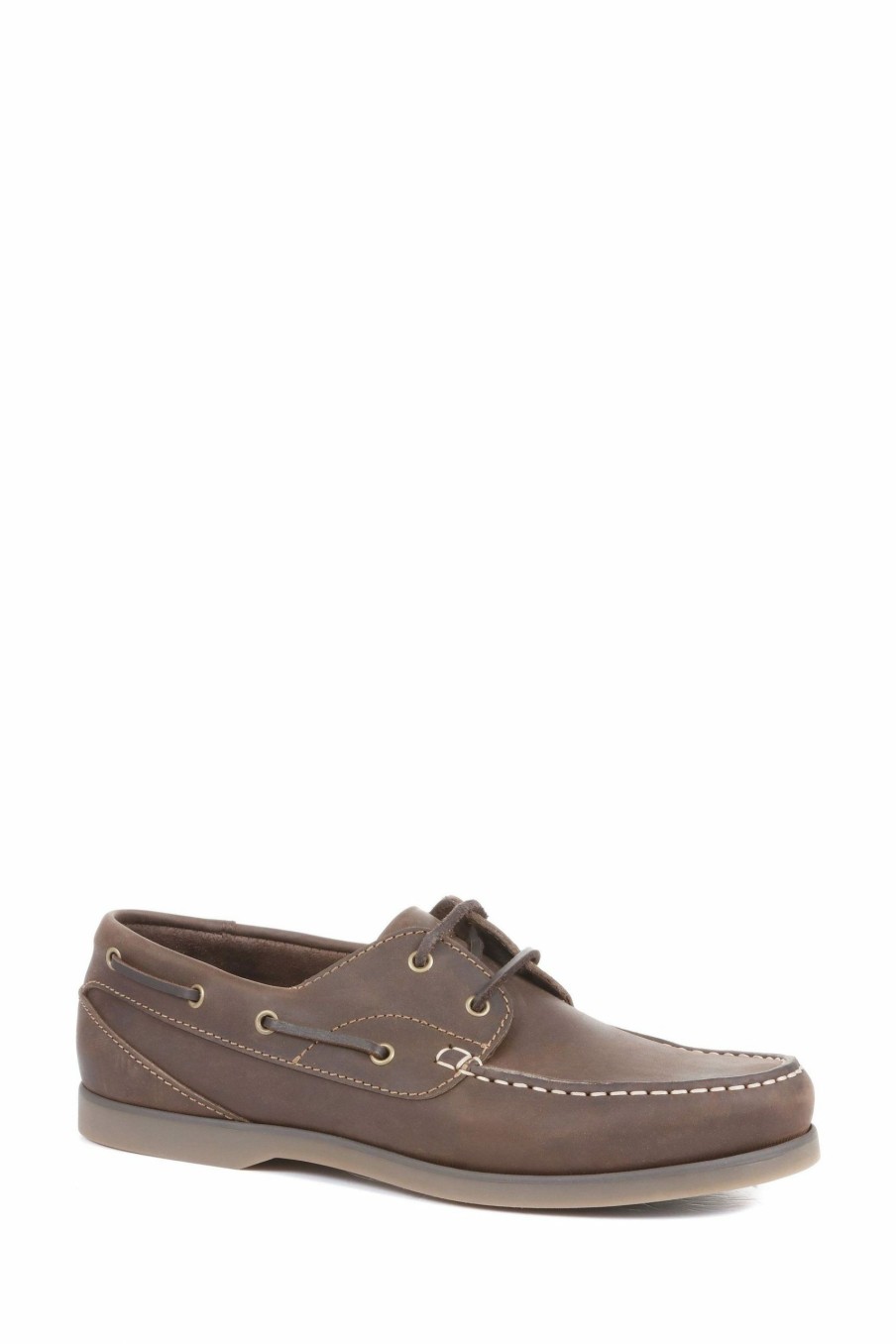 Shoes * | Jones Bootmaker Parsons Brown Leather Boat Shoes