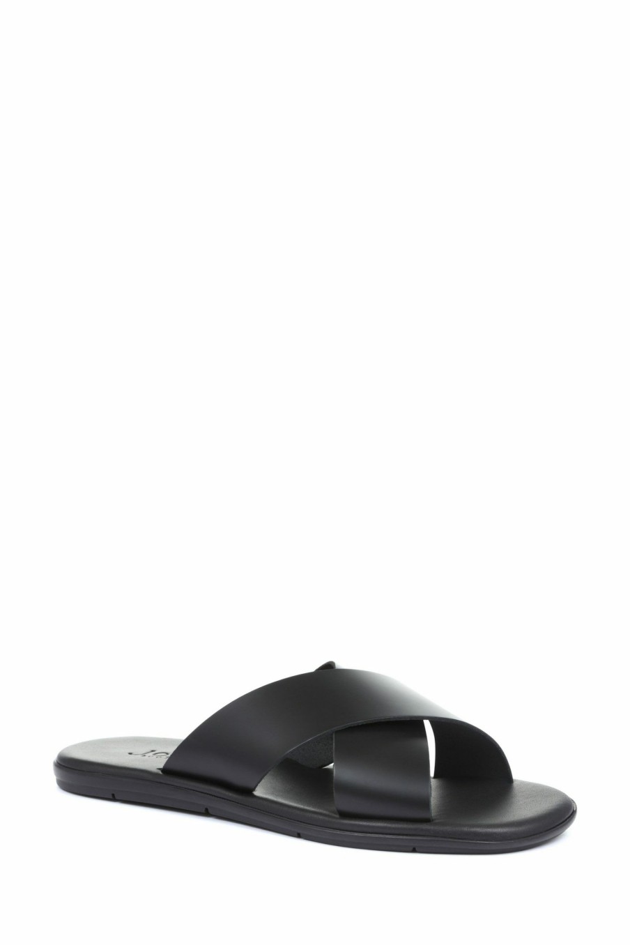 Sandals * | Jones Bootmaker Black Eli Men'S Leather Slider Sandals