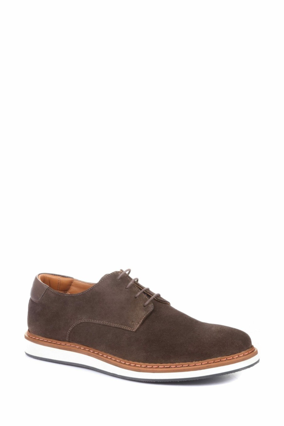 Shoes * | Jones Bootmaker Mens Brown Lowen Leather Suede Casual Lace-Up Shoes