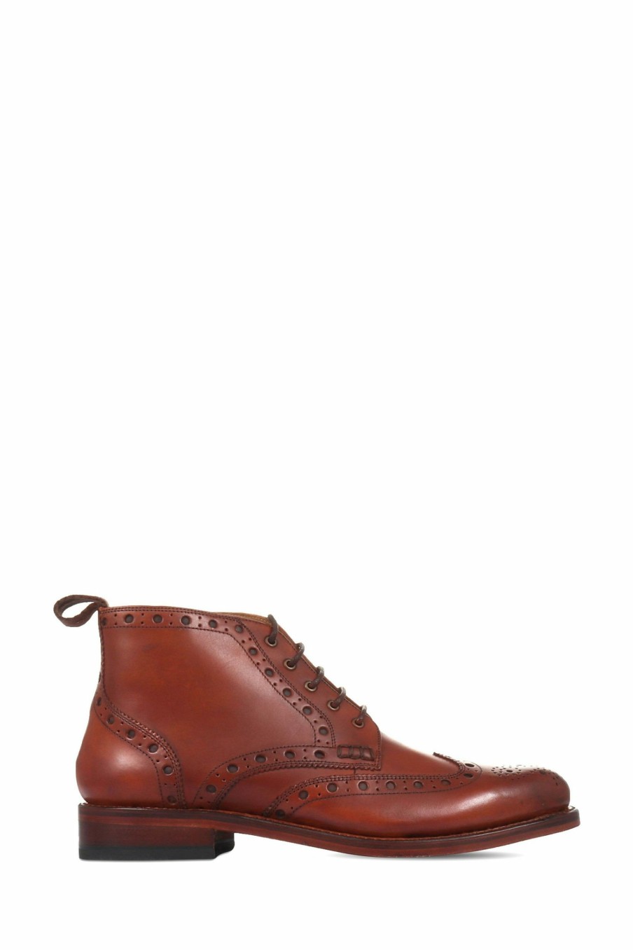 Boots * | Jones Bootmaker Tan Wing-Tip Brogue Men'S Ankle Boots