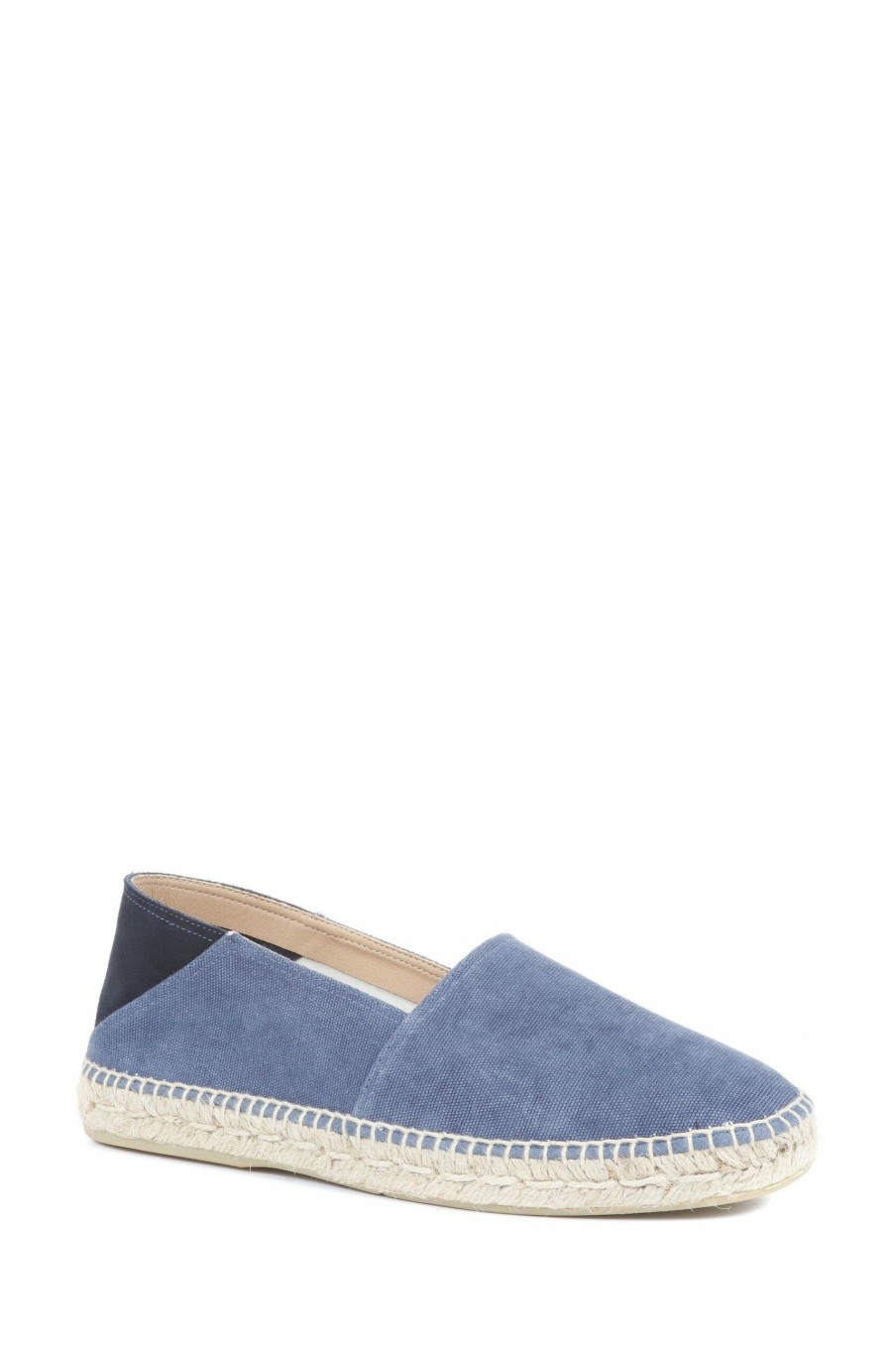 Shoes * | Jones Bootmaker Blue Redditch Suede Leather Espadrilles