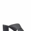 Sandals * | Jones Bootmaker Black Danika Ladies Block Heeled Mules Sandals