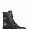 Boots * | Jones Bootmaker Lauryn Black Leather Combat Boots