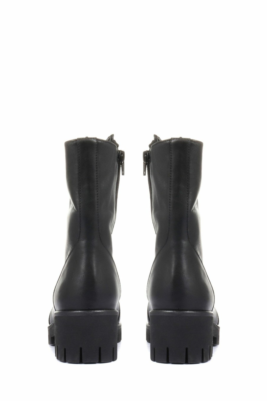 Boots * | Jones Bootmaker Lauryn Black Leather Combat Boots