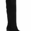 Boots * | Jones Bootmaker Black Iona Slouch Suede Ladies Knee Boots