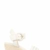 Other * | Jones Bootmaker Ladies White Luana Leather Wedge Sandals