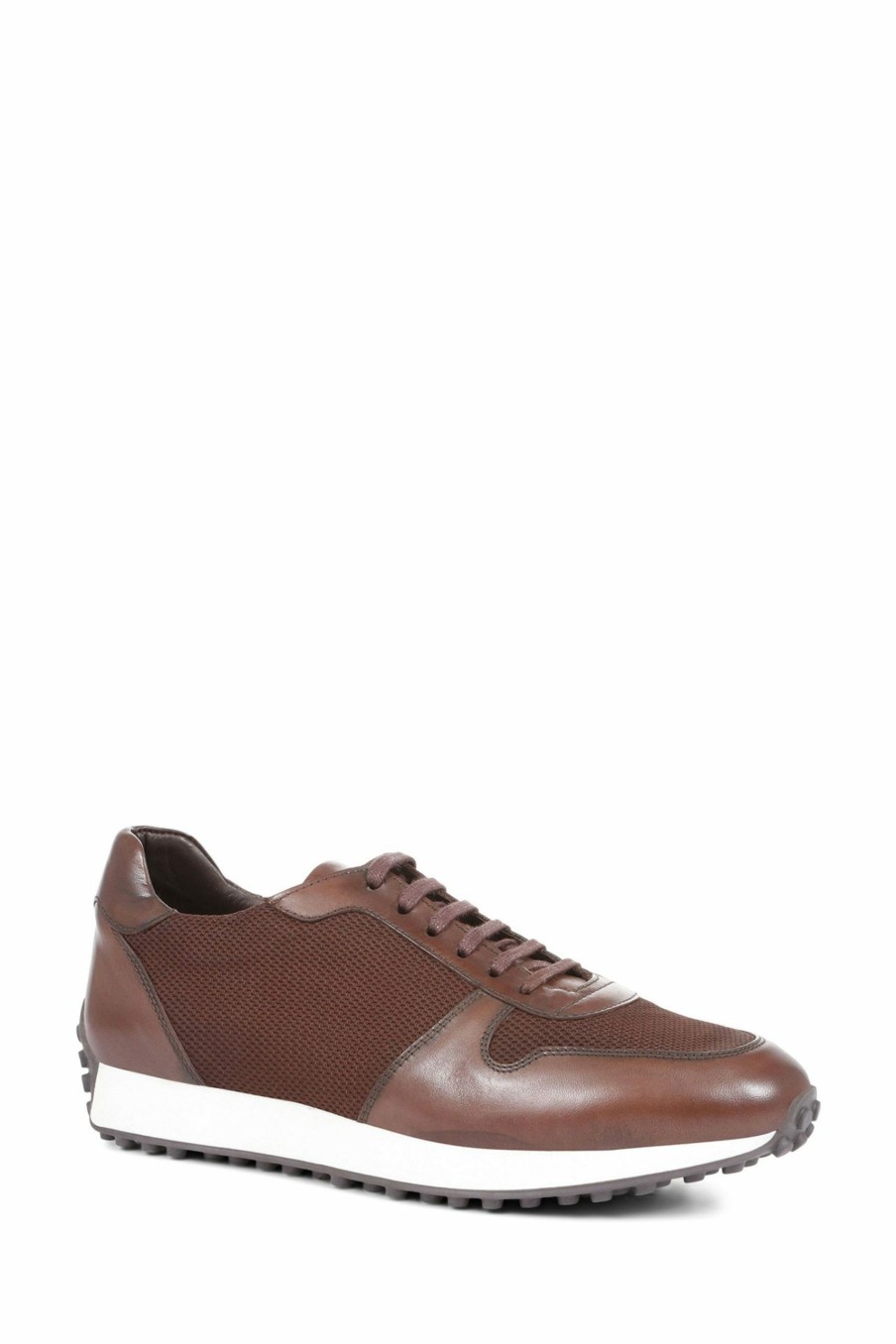 Trainers * | Jones Bootmaker Shadwell Brown Retro Leather Trainers