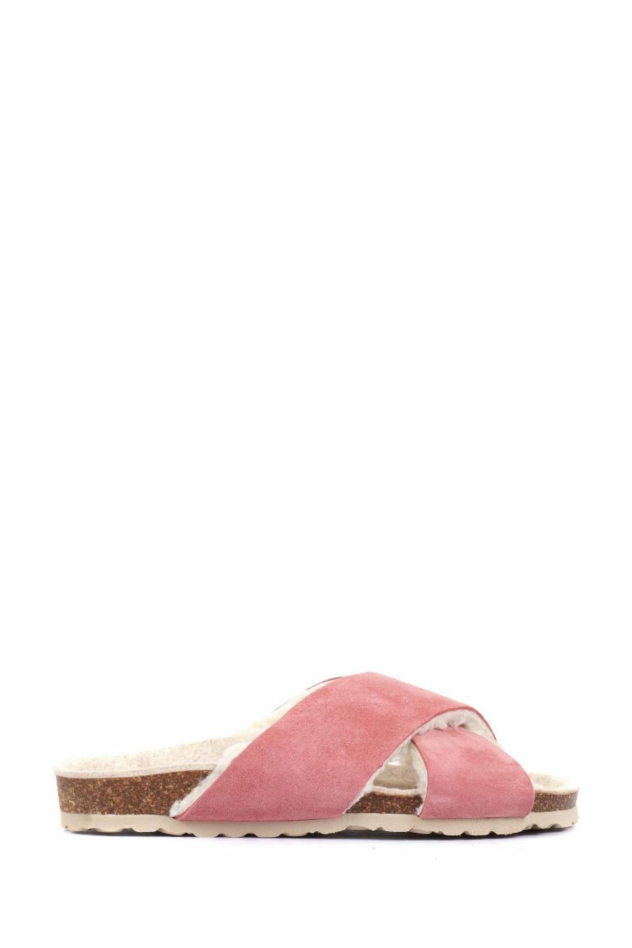 Sandals * | Jones Bootmaker Pink Lacy Ladies Suede Mules