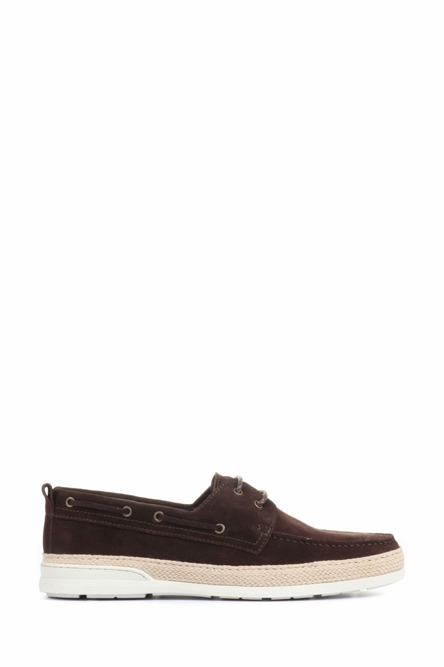 Shoes * | Jones Bootmaker Brown Pompey Men'S Leather Suede Boat Shoes