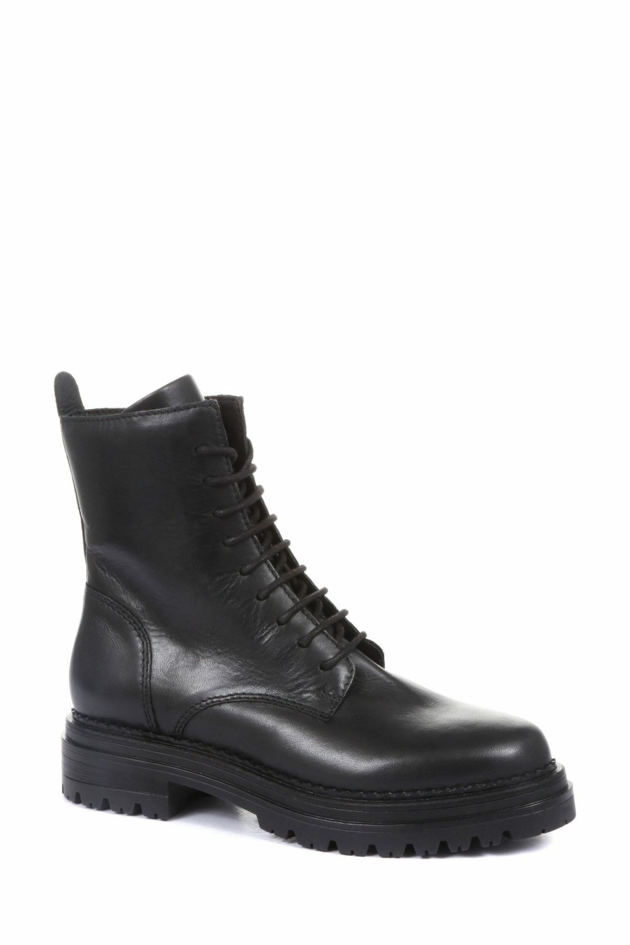 Boots * | Jones Bootmaker Black Paris Leather Biker Boots