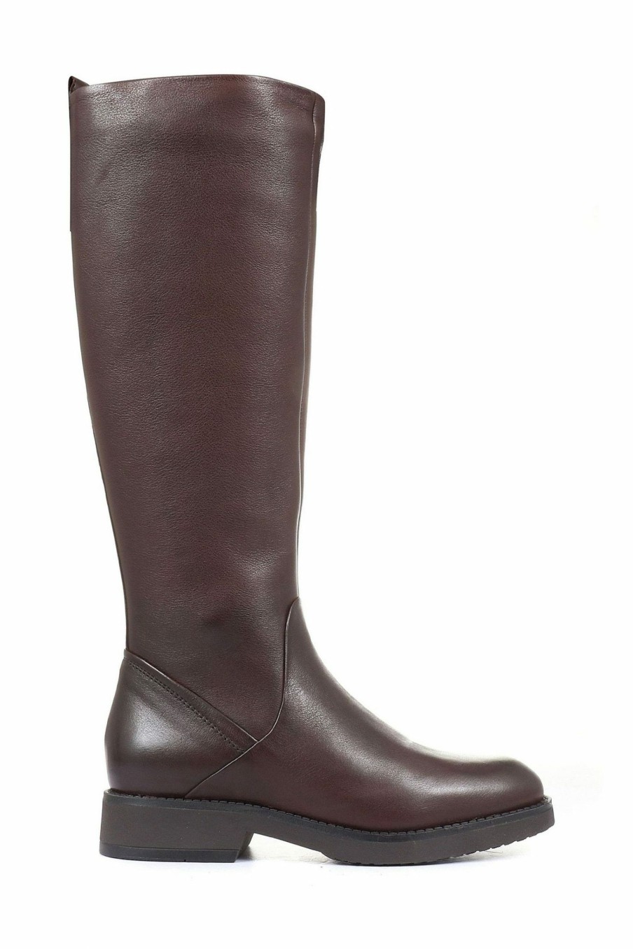 Boots * | Jones Bootmaker Womens Brown Capree Leather Knee High Boots