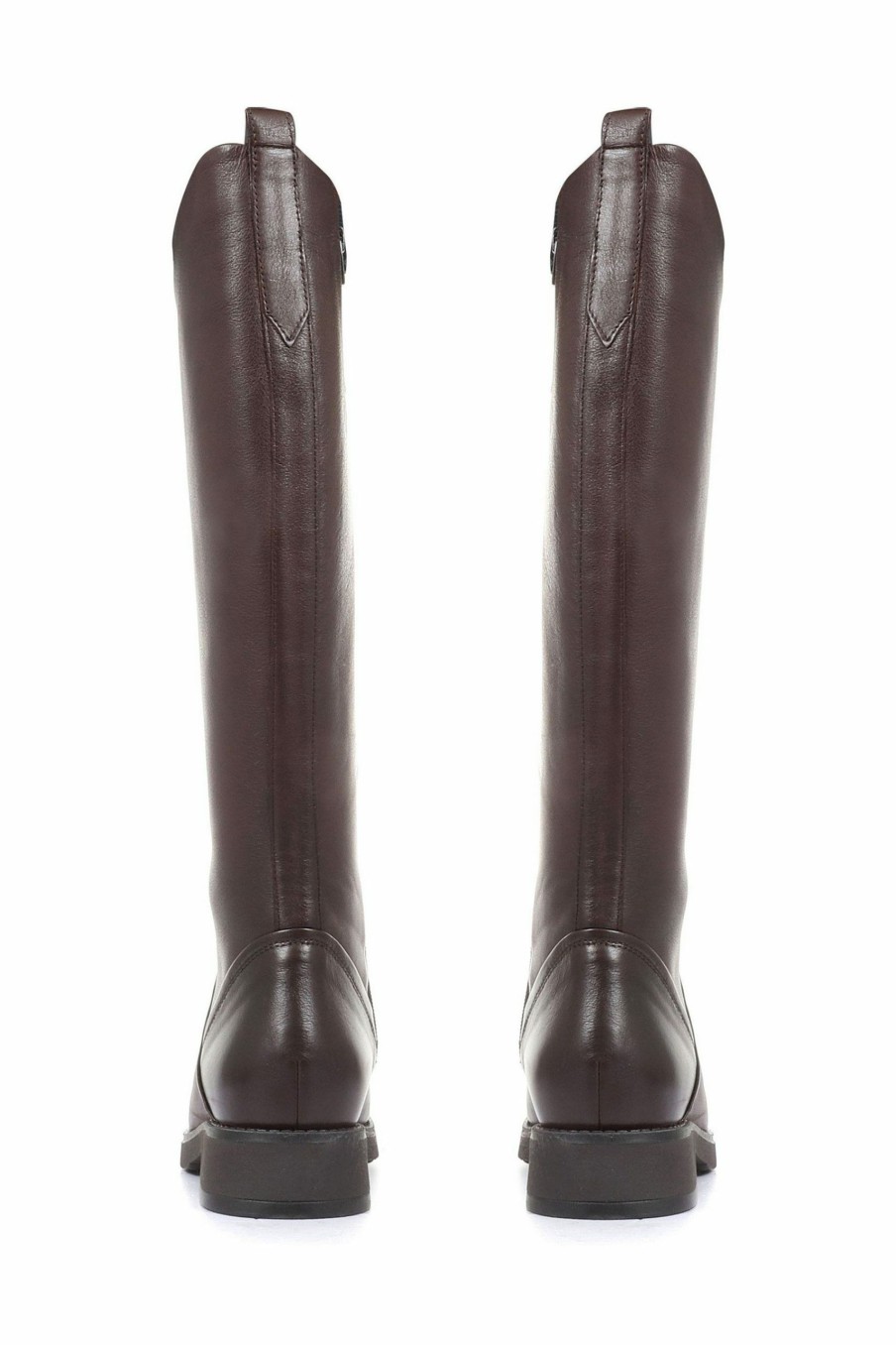 Boots * | Jones Bootmaker Womens Brown Capree Leather Knee High Boots