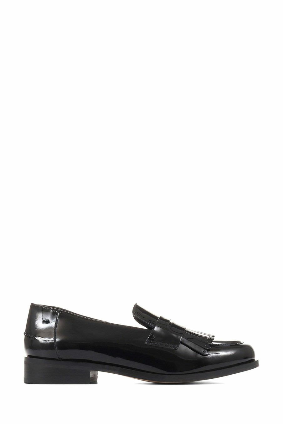 Shoes * | Jones Bootmaker Lotta Chunky Black Leather Loafers