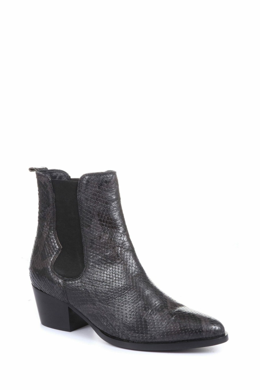 Boots * | Jones Bootmaker Grey Animal Western Snake Print Ladies Boots