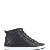 Trainers * | Jones Bootmaker Elenore Black Leather Quilted Trainers