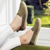 Shoes * | Jones Bootmaker Green Milan Leather Ladies Espadrilles