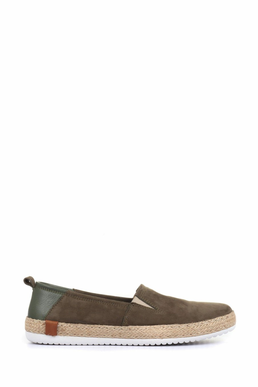 Shoes * | Jones Bootmaker Green Milan Leather Ladies Espadrilles