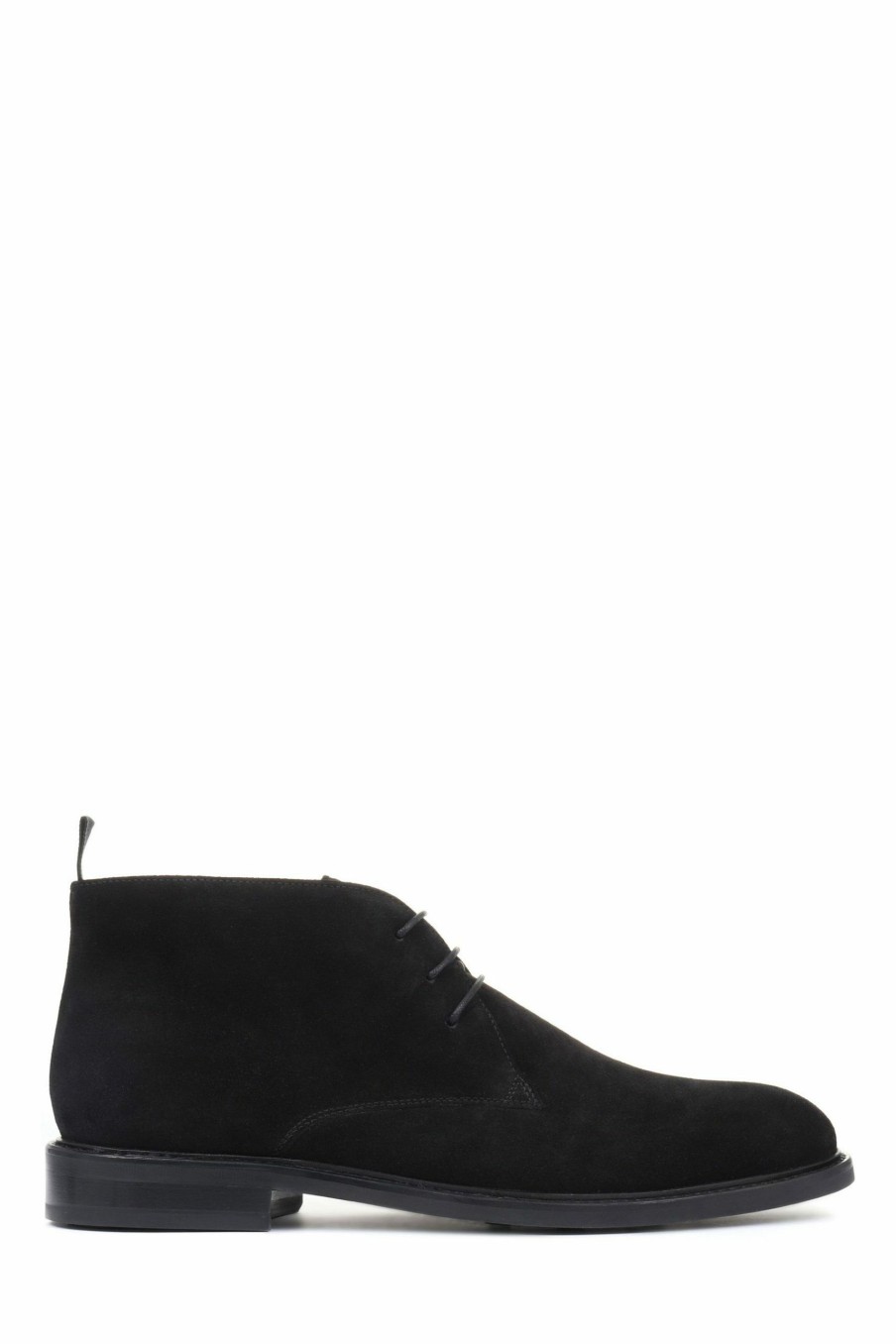 Boots * | Jones Bootmaker Mens Black Deacon Suede Chukka Boots