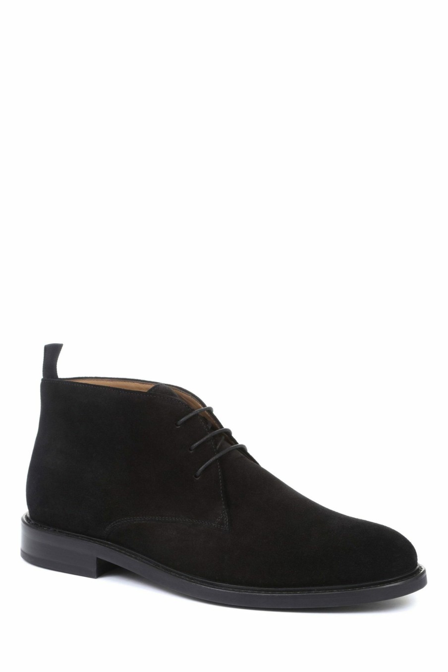 Boots * | Jones Bootmaker Mens Black Deacon Suede Chukka Boots