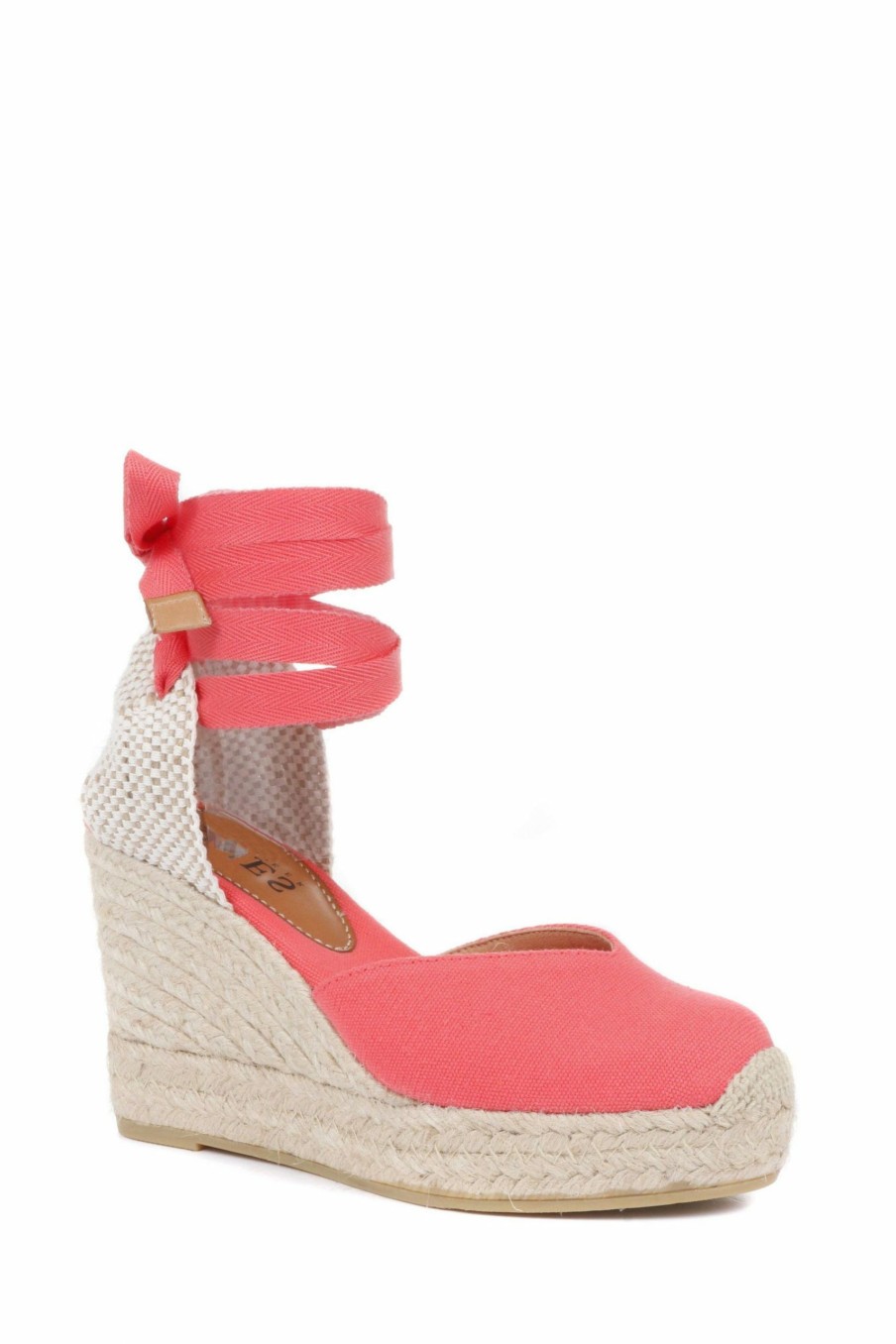 Sandals * | Jones Bootmaker Orange Alyssa Wedge Espadrille Sandals