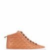 Trainers * | Jones Bootmaker Natural Elenore Leather Quilted Trainers