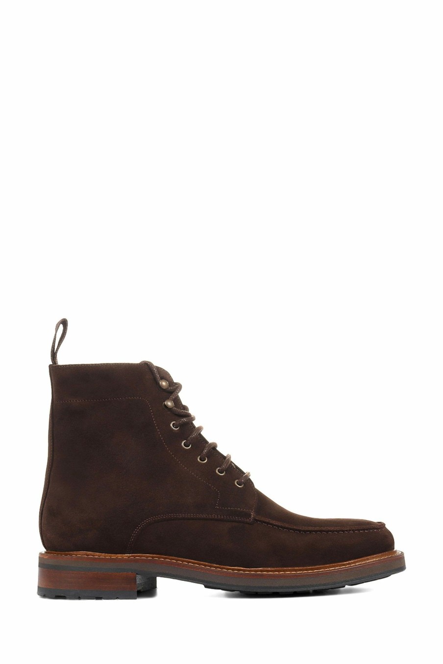 Boots * | Jones Bootmaker Mens Clapham Brown Leather Suede Ankle Boots