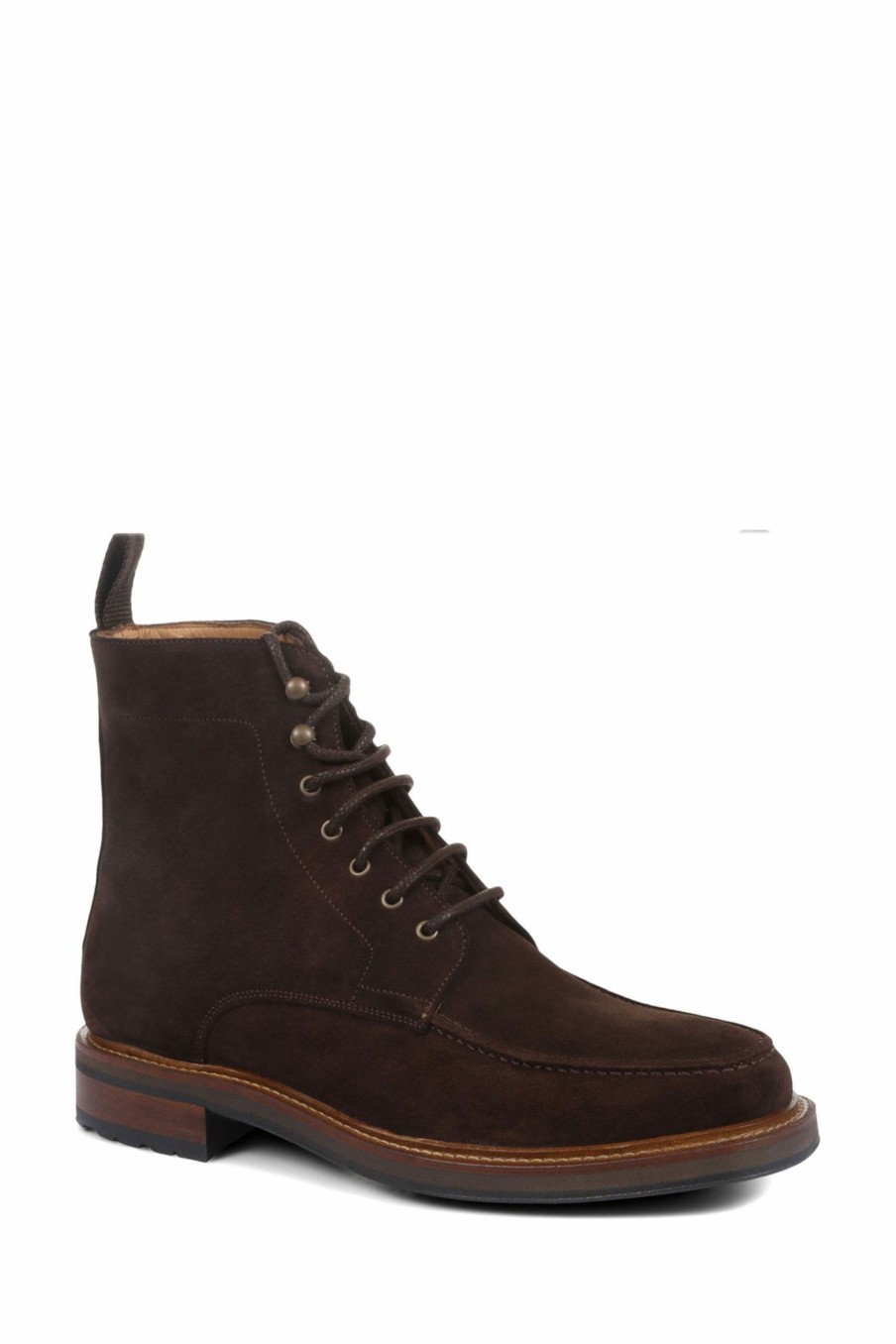 Boots * | Jones Bootmaker Mens Clapham Brown Leather Suede Ankle Boots